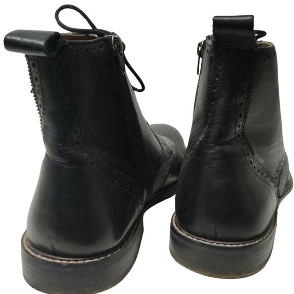 Black Thomas & Vine Men\'s Black Jarett Wingtip Zip Up Lace Ankle Boot Size 14
